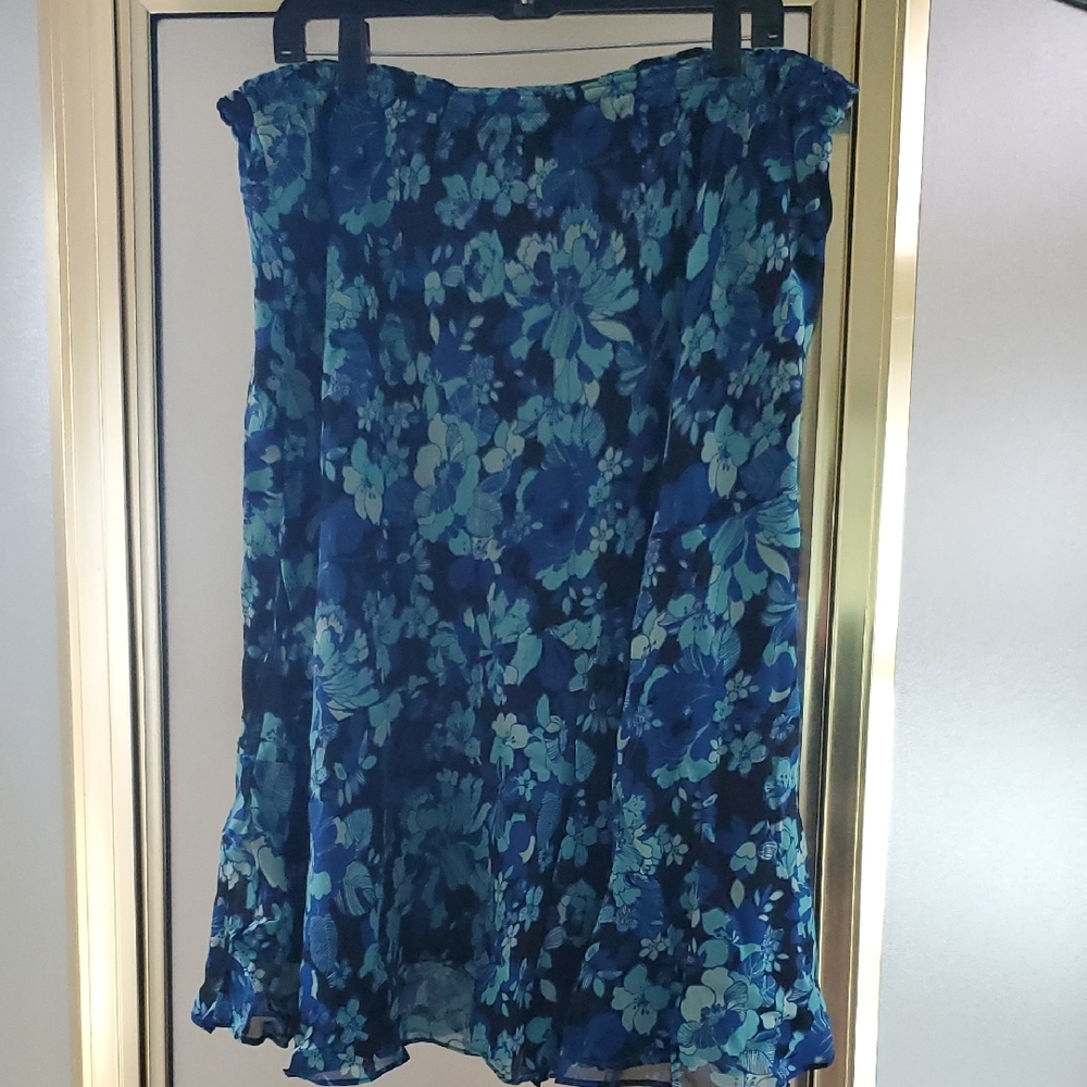 Floral Blue Women's Skirt